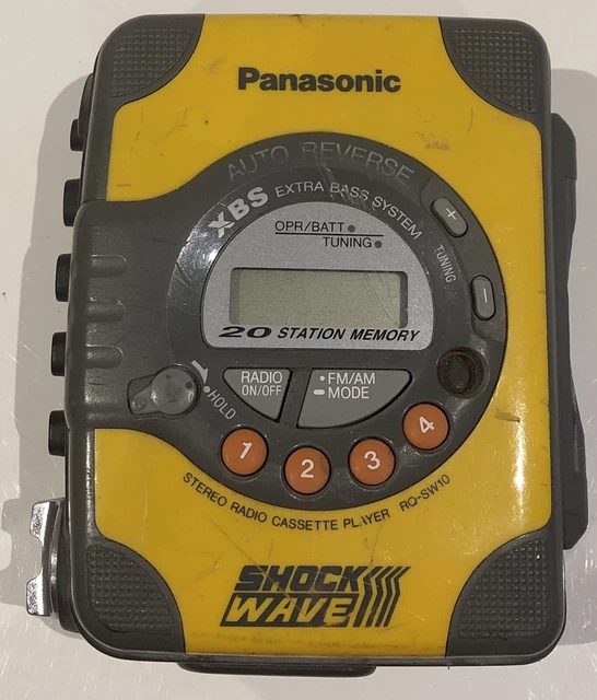 PANASONIC RQSW10 SHOCKWAVE Portable FM/AM Stereo Radio Cassette Player