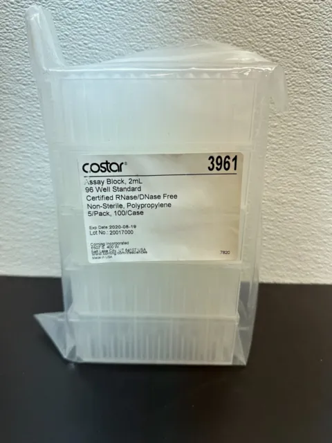 Corning Costar 3961 96-Well Assay Blocks, PP, 2.0 mL, Nonsterile