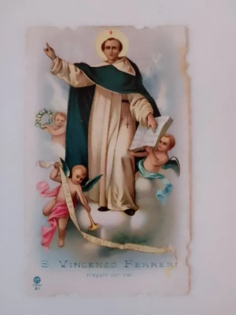santino Holy card San Vincenzo Ferreri - Vicenza