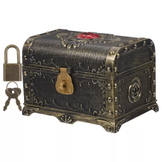 FRCOLOR Petit Coffre Au Trésor De Pirate Multifonction Avec