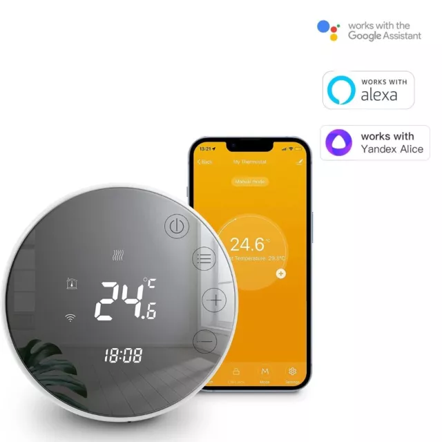CRONOTERMOSTATO WIFI SMARTPHONE App Alexa Google Termostato Da Parete Smart  EUR 74,99 - PicClick IT