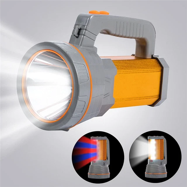 SuperBright Handheld LED Torch Heavy Duty USB Rechargeable Powerful Flashlight