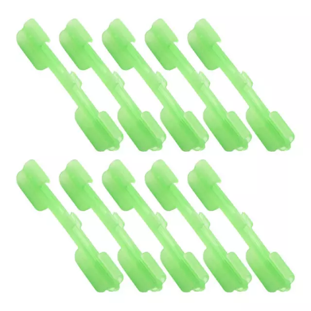 10pcs Night Fishing Rod Tip Light Holder Fishing Tackle Accessory Clip (M)