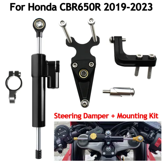 Linear Steering Damper Stabilizer Mounting Bracket Kit For Honda CBR650R 2019-23
