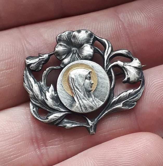 Broche Religieuse ESPERANCE – Blason Bourbon Condé Et Vierge Noire De MOULINS