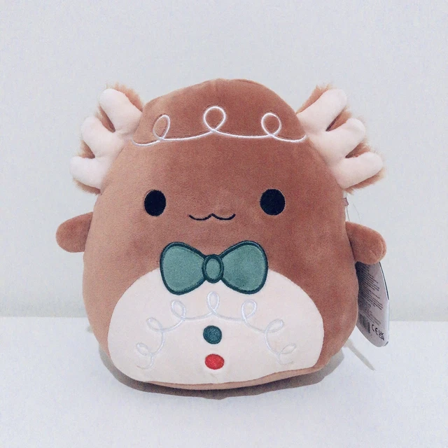 Squishmallows Toys | den Gingerbread Axolotl Christmas 2023 Original Squishmallow by Kelly Toy | Color: Brown/Green | Size: 8 inch | Carmelitajaymes's