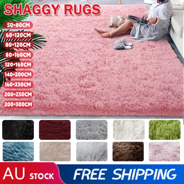 Floor Rug Rugs Fluffy Area Carpet Shaggy Soft Large Pads Living Room Bedroom Pad