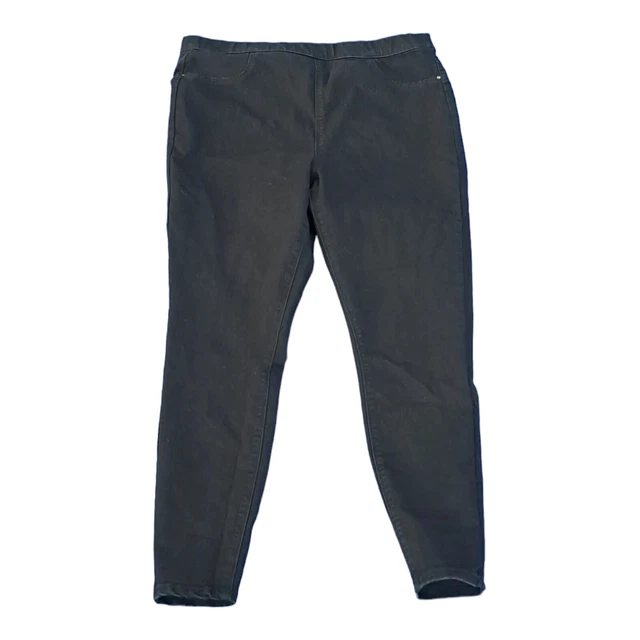 Jeggings da donna denim nero skinny alto taglia 16 (IB16)