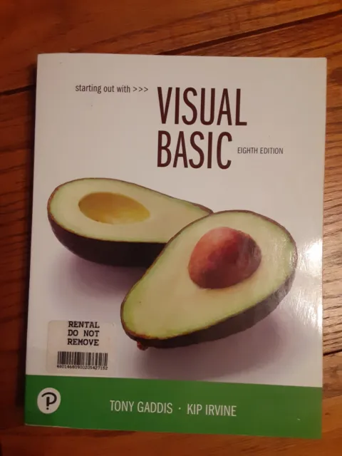 Starting Out With Visual Basic Eighth Edition 2020