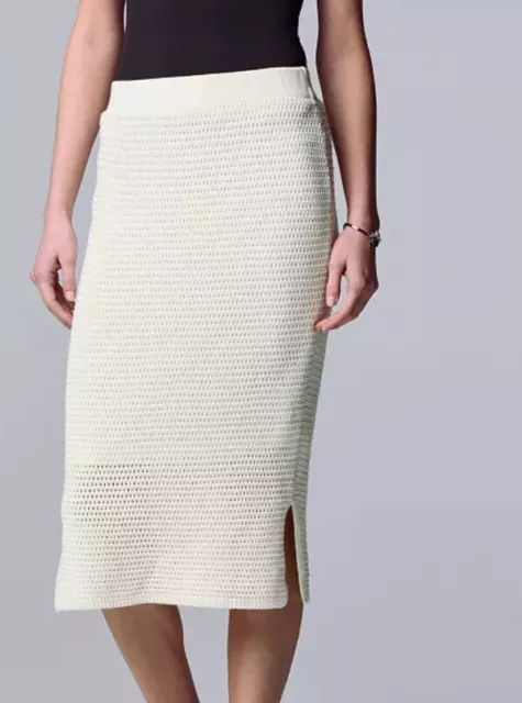 Women's Simply "Vera Wang" Crochet Skirt Winter Size M