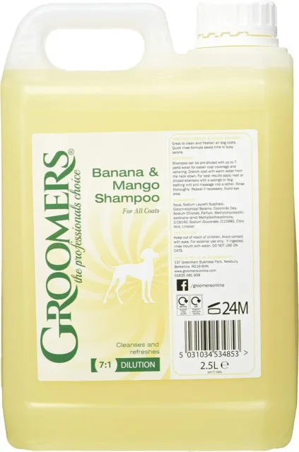Groomers Banana and Mango Shampoo 2.5L
