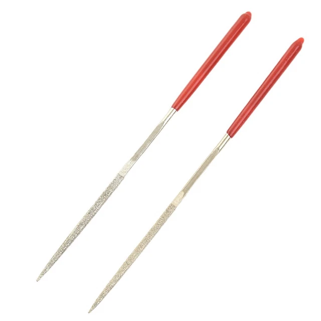 Nuevo lima de diamante 2 piezas herramientas de jardín vidrio herramientas manuales plata + rojo