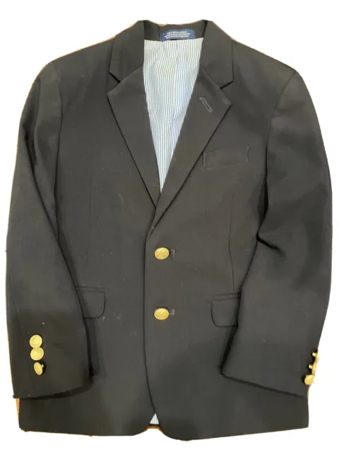 Izod Navy Boys Sport Coat Blazer - Size 7 Excellent Condition!
