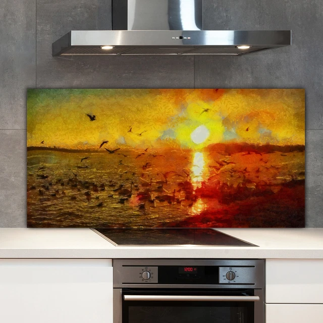 Splash Back, Pannello Cucina, Vetro Temperato, Loto Su Sfondo