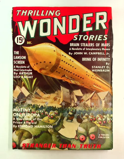 Thrilling Wonder Stories Pulp Dec 1936 Vol. 8 #3 GD+ 2.5
