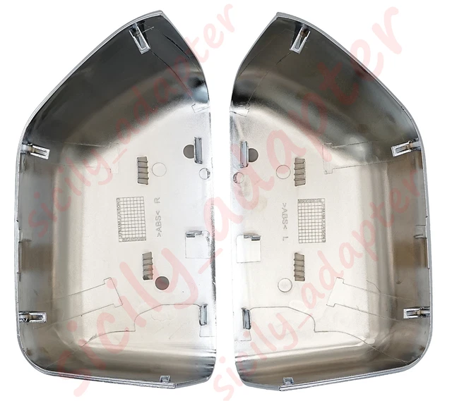thumbnail image 2 of Soillar Chrome Mirror Cover Cap Set LH & RH For 2017-2022 Ford Super Duty F250 F350 F450 – OEM Fit 2 of 6