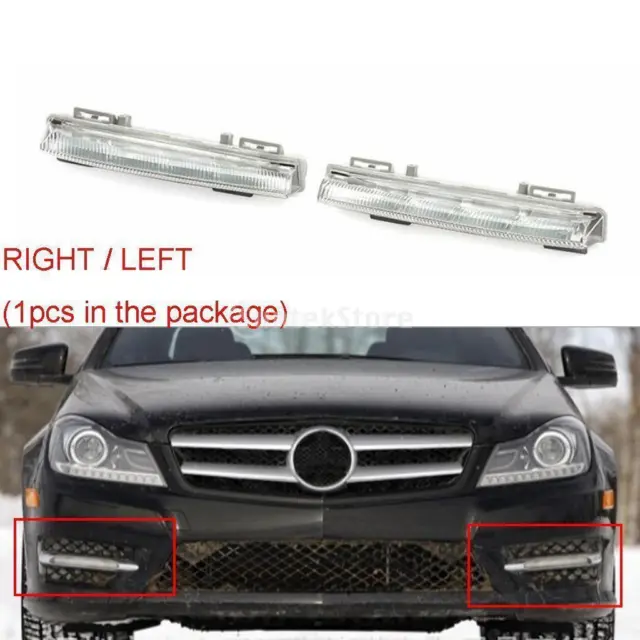 [Left/Right] For Mercedes W204 W212 C250 Bumper Driving DRL Lamp Fog Light