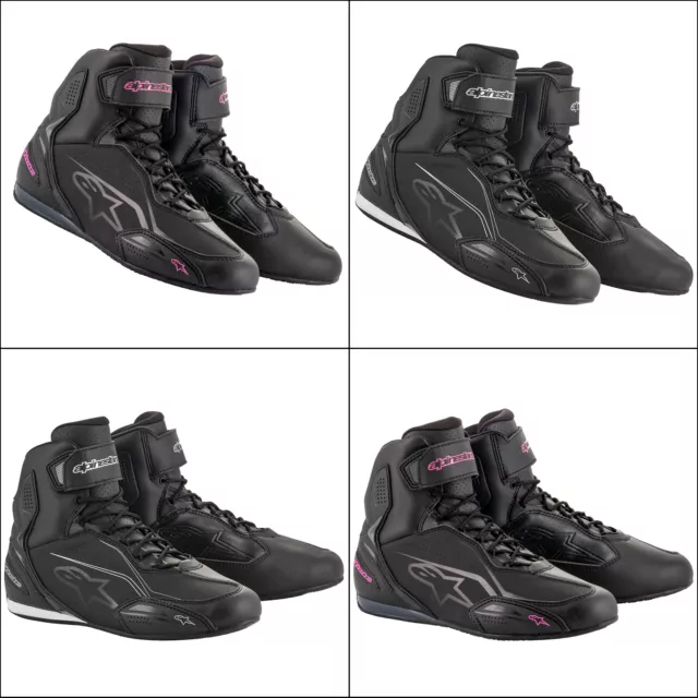 Alpinestars Stella Faster 3 Ladies Commuter Riding Black/Silver/Pink Shoe Boots