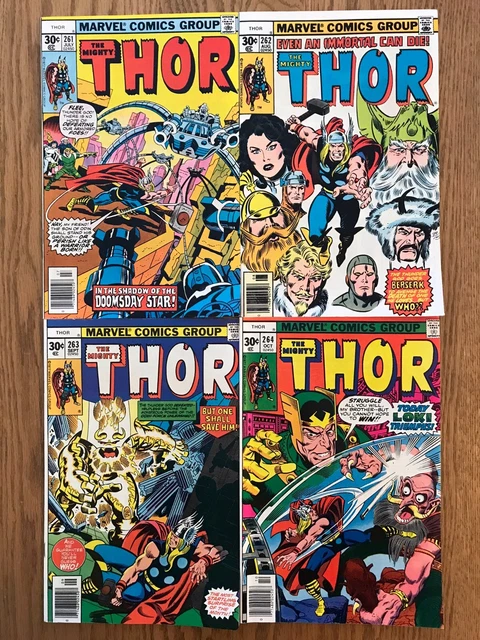 Thor #261, 262, 263, 264 (Jul-Oct 77) - Walt Simonson Art