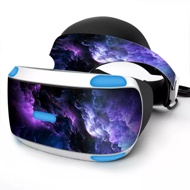 Skin Wrap for Sony Playstation PSVR Headset purple storm clouds