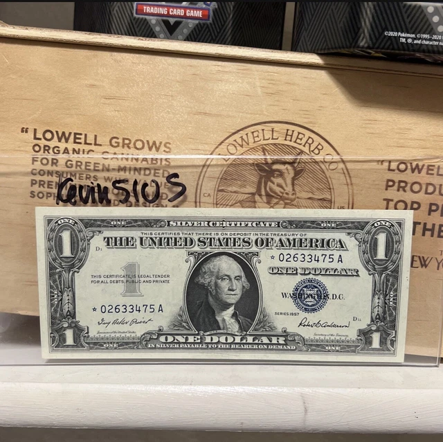 1957 1$ One Dollar Silver Certificate STAR Note - Extra Fine Condition Not Grade
