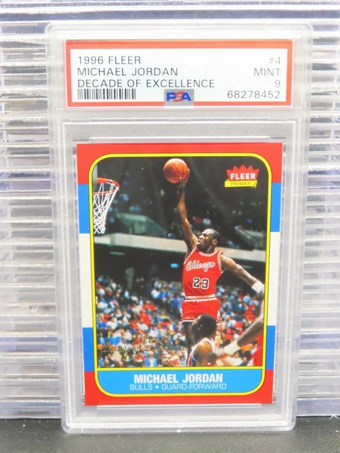 1996-97 FLEER MICHAEL Jordan Decade Of Excellence 1986-87 Ristampa