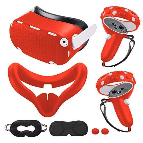 for Oculus Quest 2 Accessories Quest 2 VR Silicone face Cover VR Shell CoverQ...
