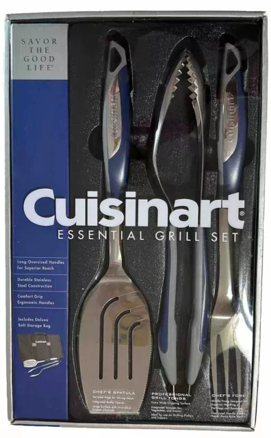 Grilling Tools Cuisinart Essential Professional Set With Storage Bag New In Box