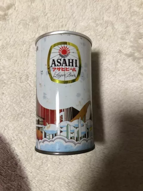 Vintage ASAHI Lager 1970 Osaka Expo Pull Tab Beer Can Rare Japan