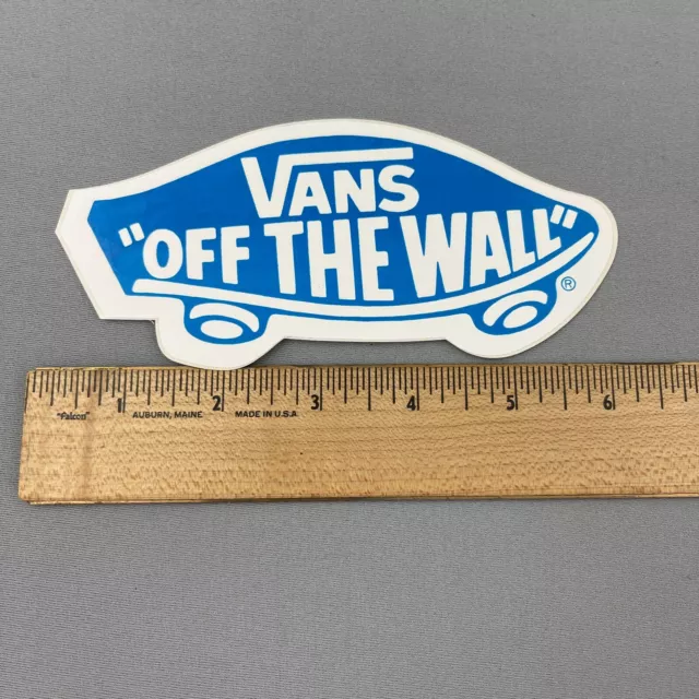 NOS Vintage Vans Skateboard Sticker Blue BMX Surf Original 80s Bike 6 Inch