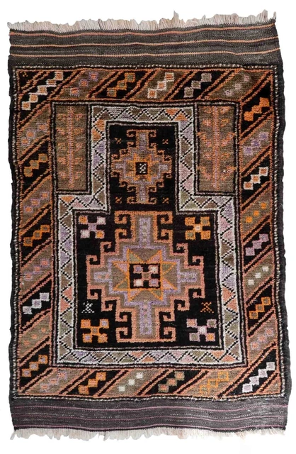 Alfombra antiguo Afgano Baluch hecho a mano 66cm x 104cm 1900s - 1C1045
