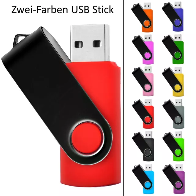 Dos Colores USB Pegar Swivel Rojo Con Negro Defecto Plus Segundo Color Además