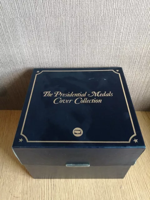 The US Presidential Medals 24 carat Gold Plated 1-39 in collectors' box.