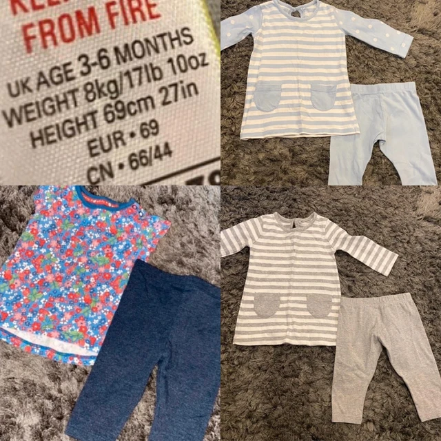 Pacchetto abbigliamento bambina, 3-6 mesi, M&S, Tu, top e leggings