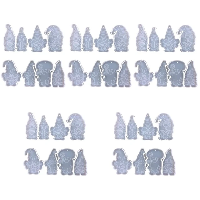 10 pz stampi in silicone per resina stampo epossidico listello in gomma portachiavi decorazioni