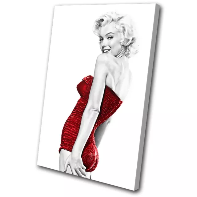 Iconic Celebrities Marilyn Monroe SINGLE CANVAS WALL ART Picture Print VA