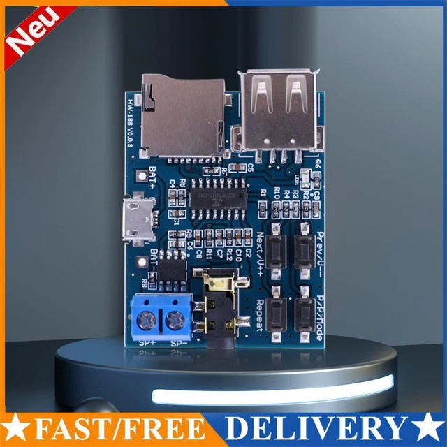Módulo Decodificador De Música MP3 Inalámbrico Bluetooth, Con USB TF Y Radio Control De Speravity