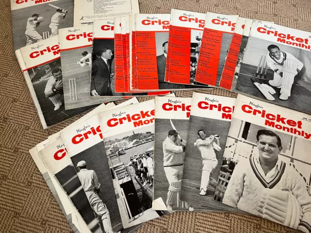 30 Different Issues of Playfair Cricket Monthly from the 1960’s.