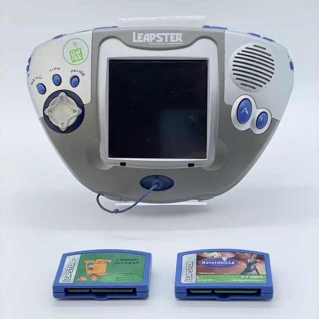 Leapster Leapfrog Spielkonsole Kinder + 2 Spiele - Multimedia Learn-System
