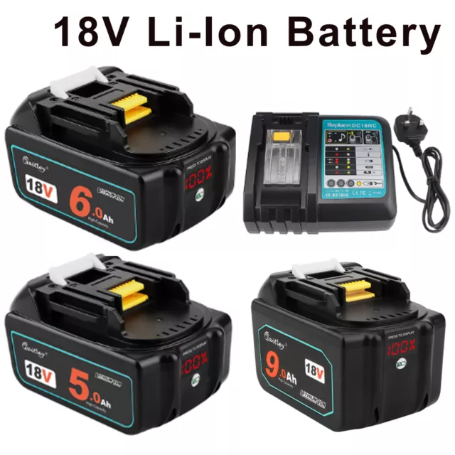 BL1830 18V 5Ah 6Ah 9Ah Li-ion Battery Charger for Makita BL1840 BL1850 BL1860