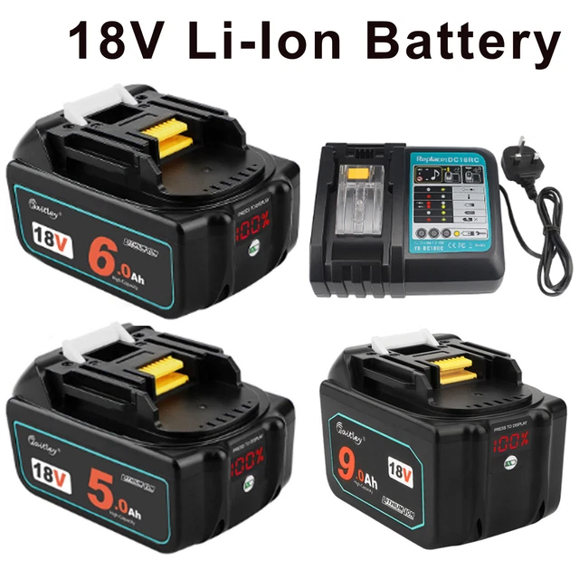 BL1830 18V 5Ah 6Ah 9Ah Li-ion Battery Charger for Makita BL1840 BL1850 BL1860