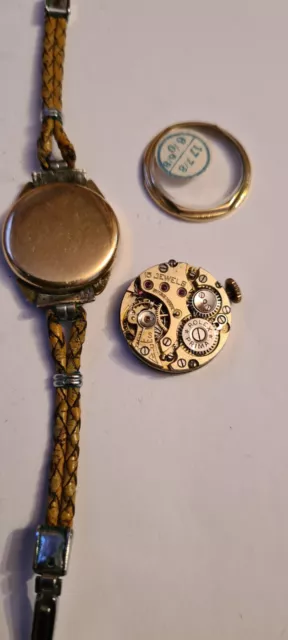 Rolex Prima Swiss Made 15 Jewels Uhrwerk Gold filled 20 Case antik Band Glas RAR