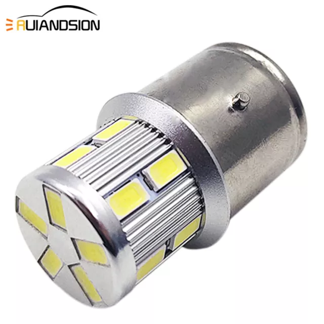 2 Ampoules LED Xénon P26S 5730 Blanc 6000K Pour Phare Moto 6V/12V - Neuf