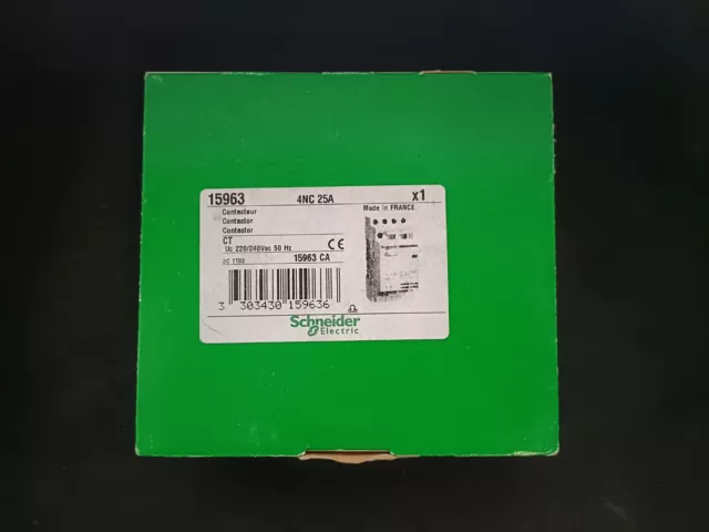 SCHNEIDER 15963 Contactor 25AMP 4 x 25A MULTI 9 CT  N/C Contacts " NEW & BOXED "