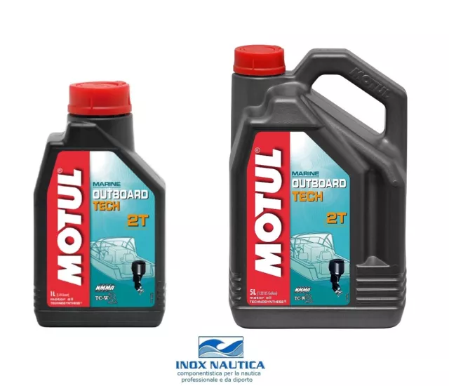 Motul Olio Miscela 2 Tempi Sintetico Motore Fuoribordo - Outboard Tech 2T Tc-W3