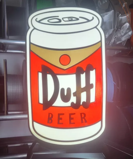 Insegna luminosa birra Duff  The Simpson Homer LIGHT Box LED RGB LOGO