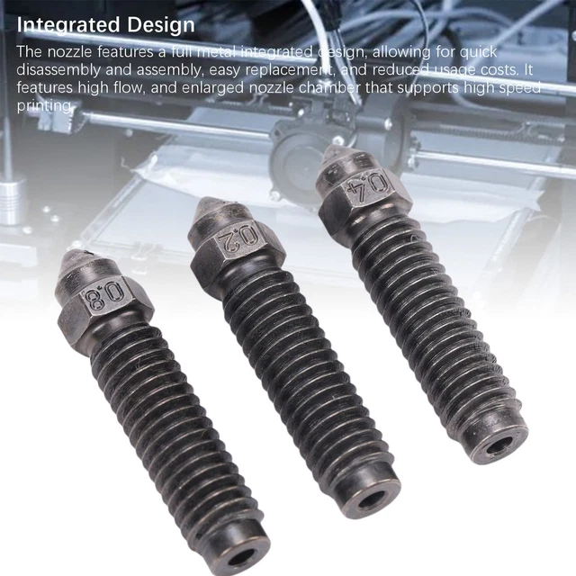 Cavabien 5x Gehärtete 0,4mm Düsen + 5x Silikon-Schutzhülsen Für Creality K1/K1 Max/K1C/Ender 3 V3 KE/CR10-SE 3D-Drucker