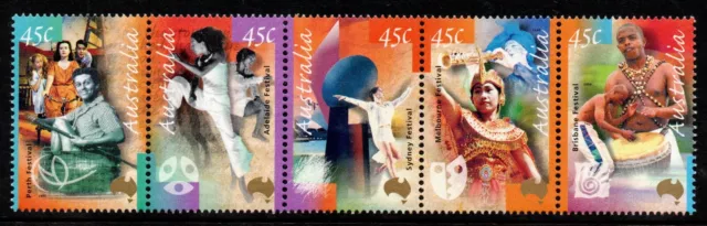 Australia 2000 "Arts Festival" Strip Of (5) Mnh