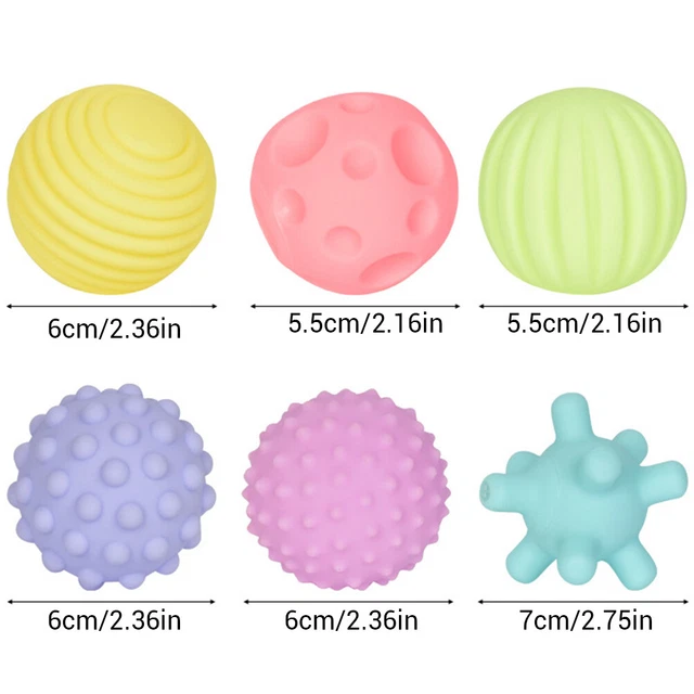 Infant Soft Textured Multi Sensory Touch Hand Ball Toy Baby Tactile Pinch Ba FS1