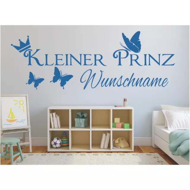 Wandtattoo Prinz Name Geburt Wunschname Wunschtext Kinderzimmer Wandaufkleber 4